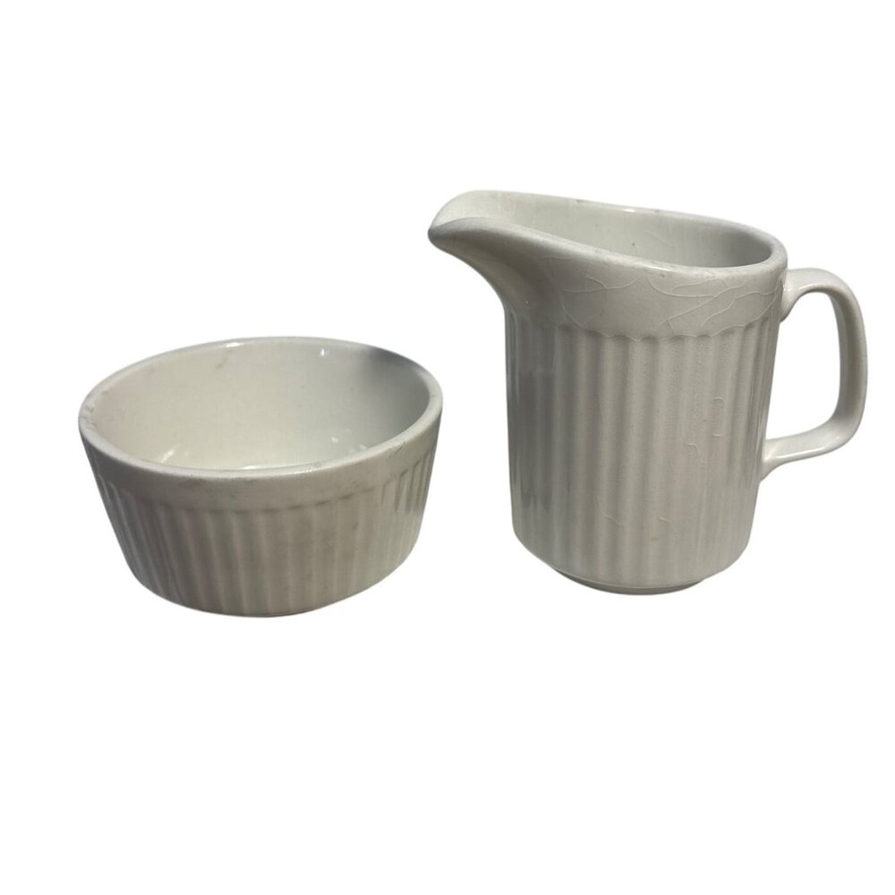 Johnson Bros Brothers ATHENA Creamer and Sugar Bowl Ironstone England